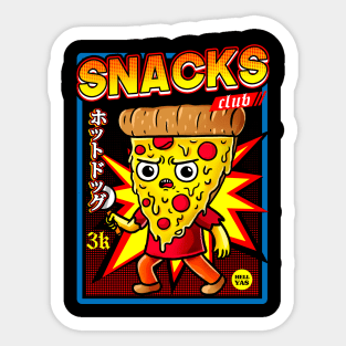 snacks club pizza Sticker